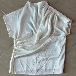 #2203 Stylewe White Daily Plain Simple Short Sleeve Top size Small